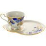 Чашка с блюдцем чайная форма "Весенний" рисунок "Синий цветок" Дулево