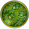 Сувенирная тарелка-панно "Хохлома на зеленом" 400*20
