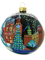 Новогодняя игрушка шар "Московский Кремль" d 100 мм