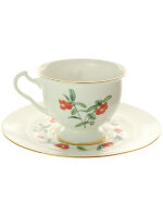 Чашка с блюдцем чайная форма Айседора рисунок Брусника ИФЗ